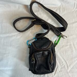 Country hide soft leather mini crossbody bag